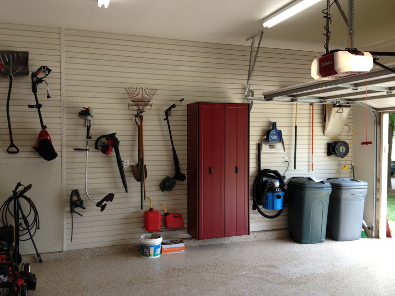 Fort Lauderdale FL - Slatwall and a Garage Storage Cabinet